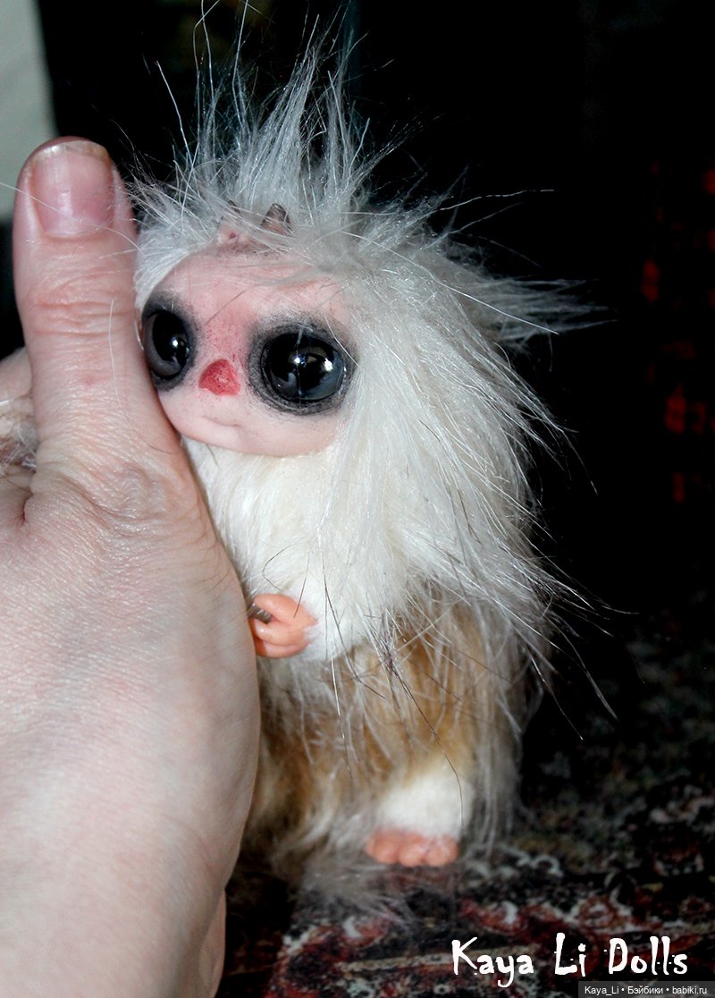 Суселка-йети Соффи — Игрушки в смешанной технике (мех и глина): Арт (фото 10)