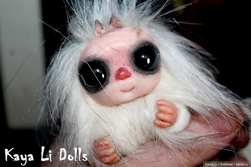 Суселка-йети Соффи — Игрушки в смешанной технике (мех и глина): Арт (фото 8)