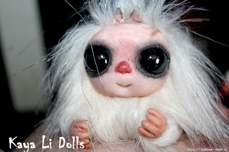 Суселка-йети Соффи — Игрушки в смешанной технике (мех и глина): Арт