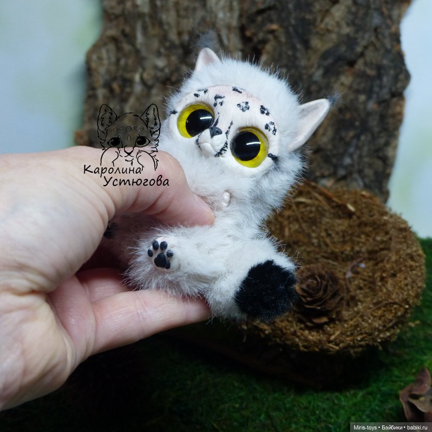Рысята - котята — Игрушки в смешанной технике (мех и глина): Арт (фото 5)
