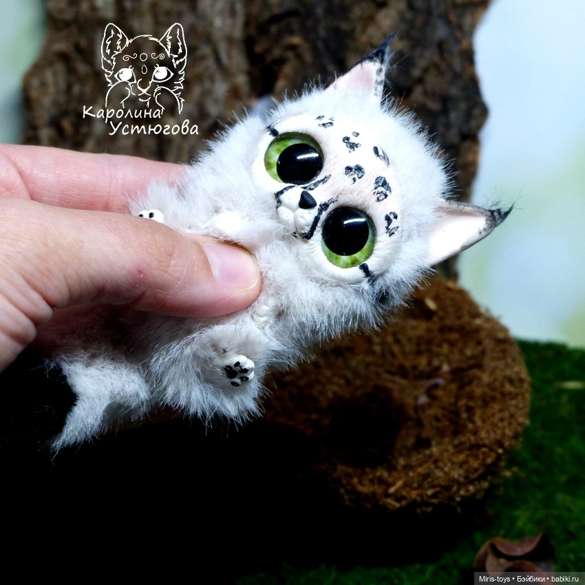 Рысята - котята — Игрушки в смешанной технике (мех и глина): Арт