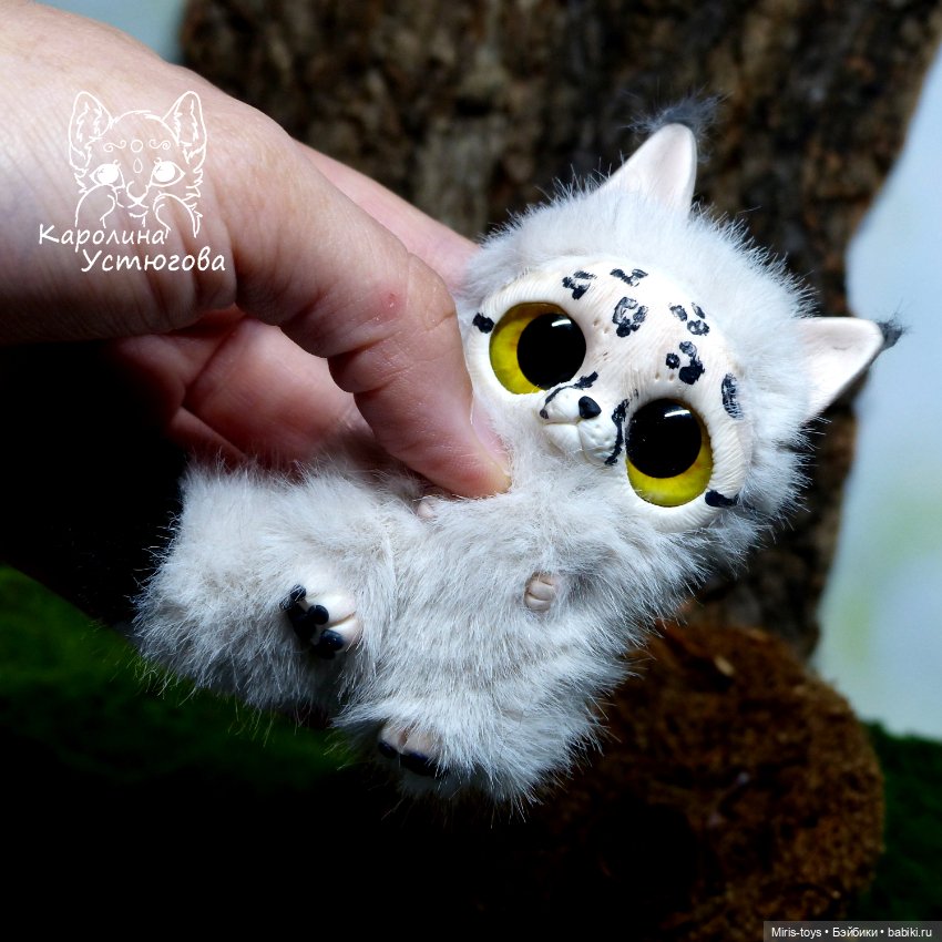 Рысята - котята — Игрушки в смешанной технике (мех и глина): Арт (фото 10)