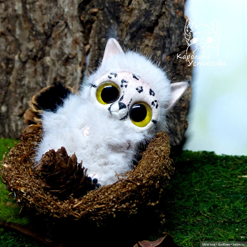 Рысята - котята — Игрушки в смешанной технике (мех и глина): Арт (фото 8)