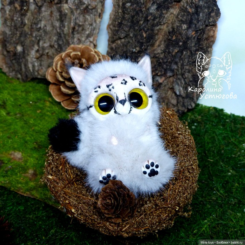 Рысята - котята — Игрушки в смешанной технике (мех и глина): Арт (фото 7)