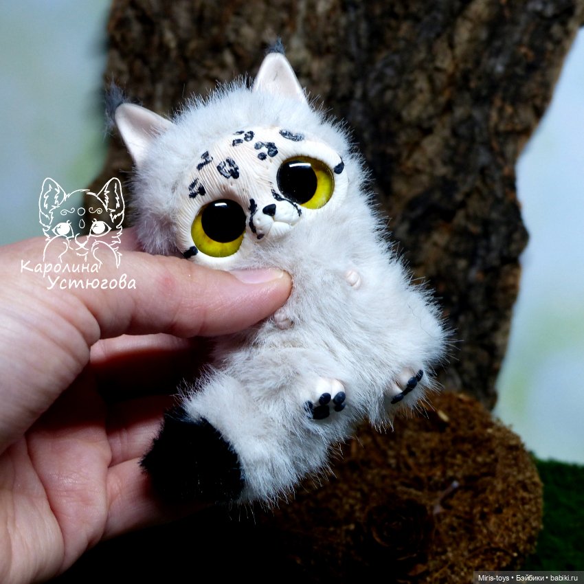 Рысята - котята — Игрушки в смешанной технике (мех и глина): Арт (фото 9)