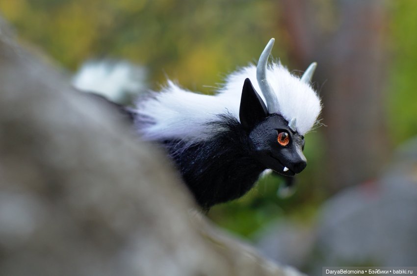 Черный дракончик — Игрушки в смешанной технике (мех и глина): Арт (фото 7)