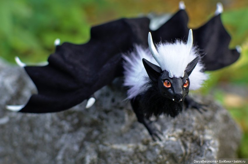 Черный дракончик — Игрушки в смешанной технике (мех и глина): Арт (фото 4)