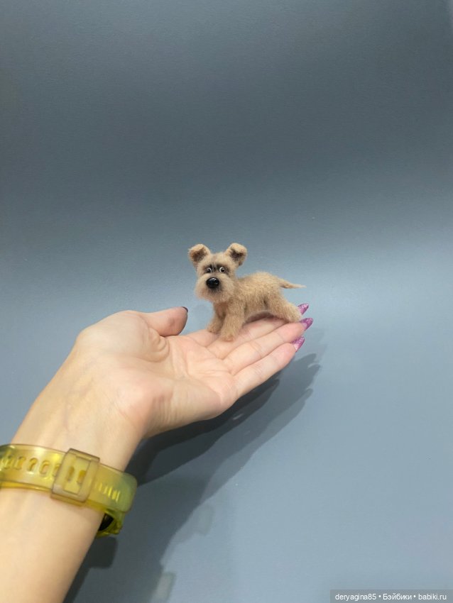 Мультяшный пёсель — Валяные игрушки из шерсти: сухое валяние (фото 5)