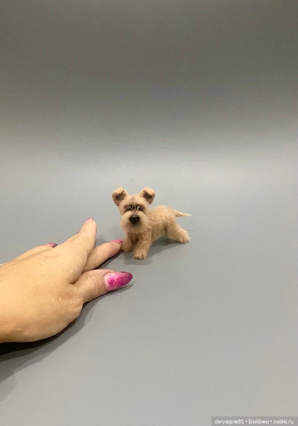 Мультяшный пёсель — Валяные игрушки из шерсти: сухое валяние (фото 7)