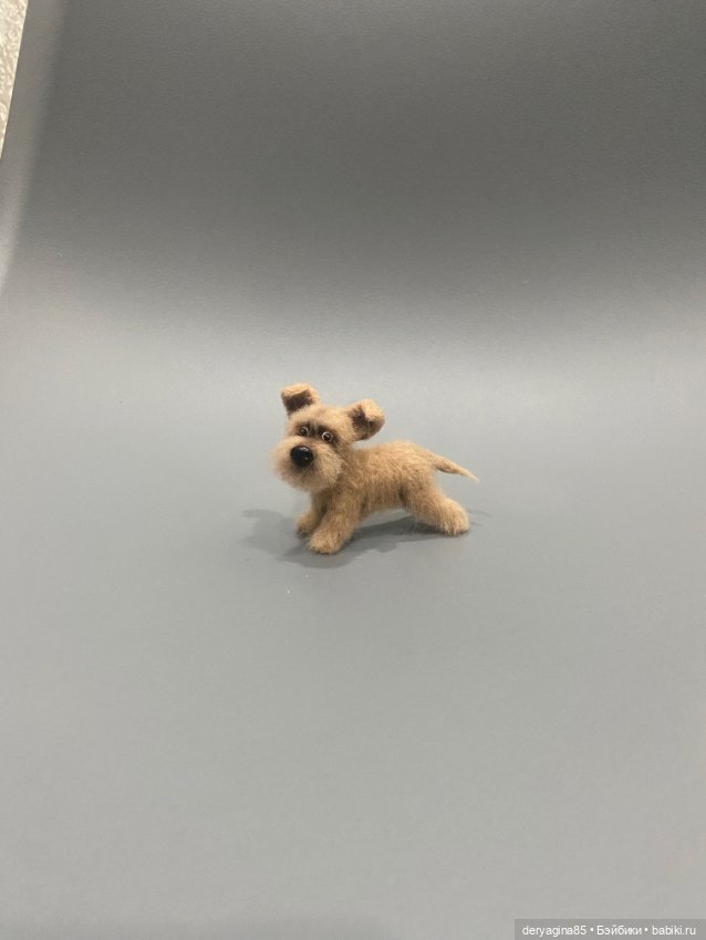 Мультяшный пёсель — Валяные игрушки из шерсти: сухое валяние (фото 8)