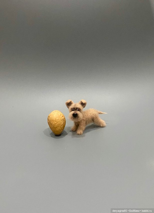 Мультяшный пёсель — Валяные игрушки из шерсти: сухое валяние (фото 4)