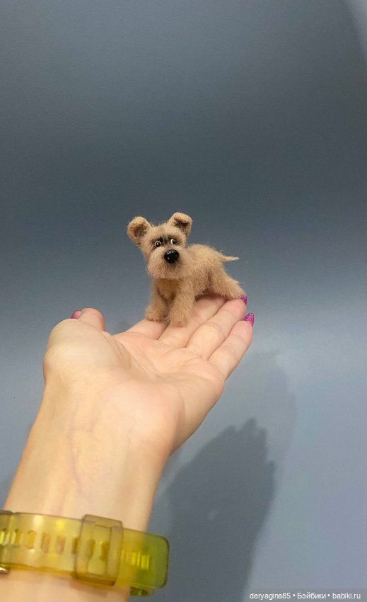 Мультяшный пёсель — Валяные игрушки из шерсти: сухое валяние (фото 6)