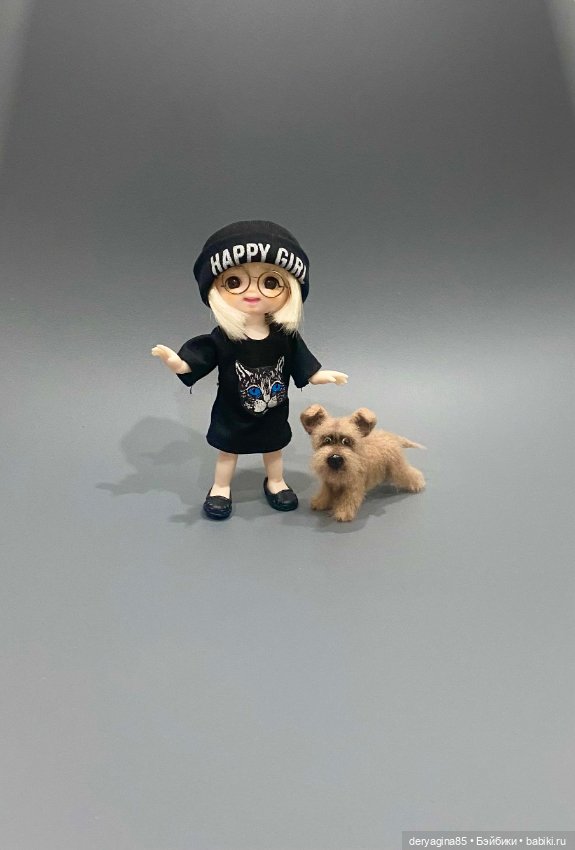 Мультяшный пёсель — Валяные игрушки из шерсти: сухое валяние (фото 2)