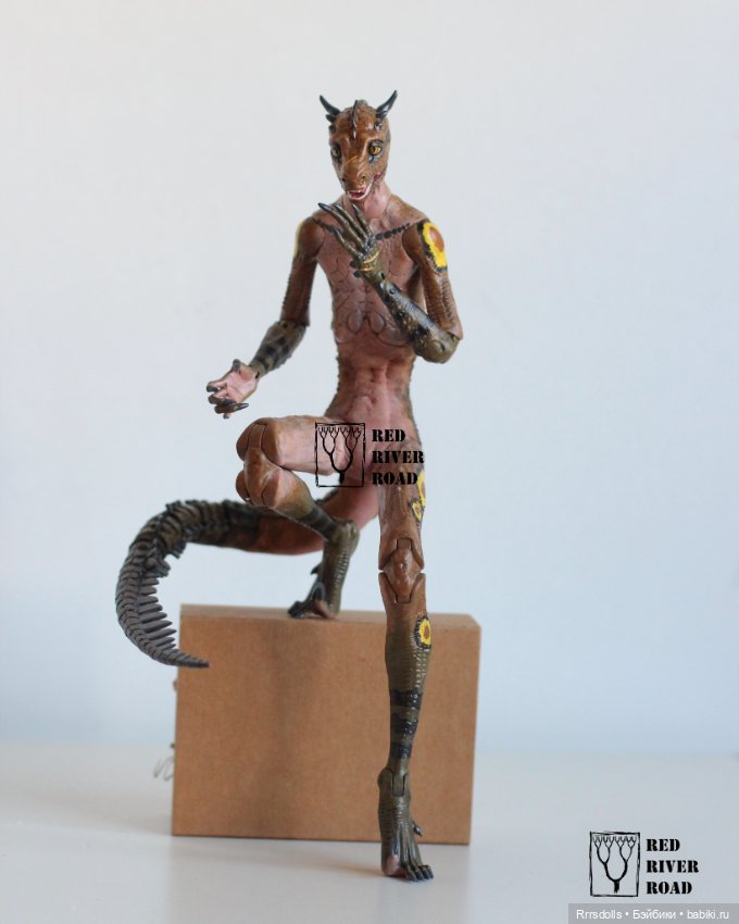 Ящер-Рыбак — Авторские шарнирные куклы своими руками: лепка (фото 3)