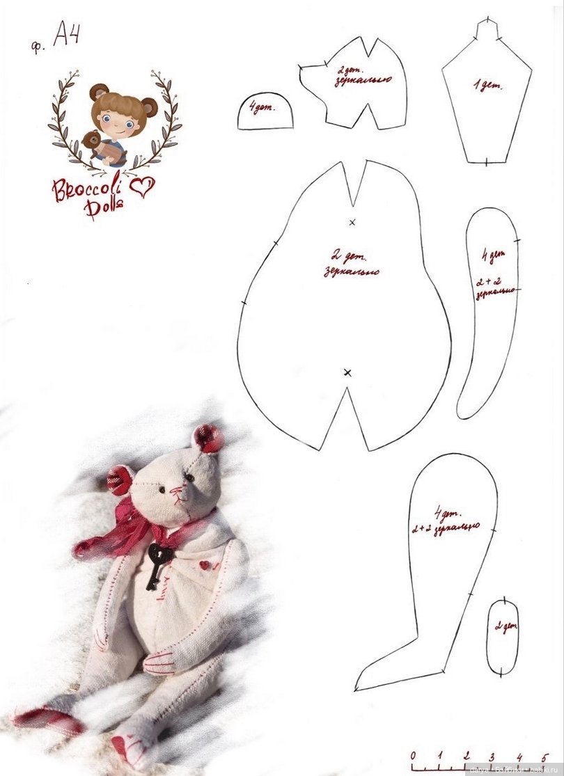 Выкройка мишки Тедди от Валерии Сухановой