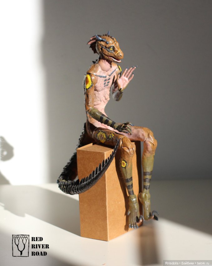 Ящер-Рыбак — Авторские шарнирные куклы своими руками: лепка (фото 10)