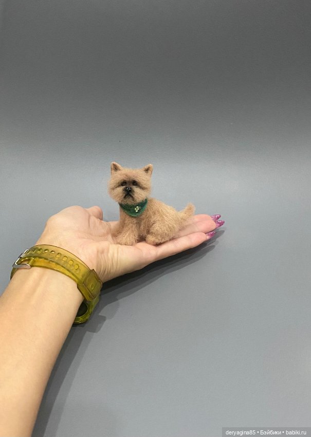 Пёсель Бобик — Валяные игрушки из шерсти: сухое валяние (фото 2)