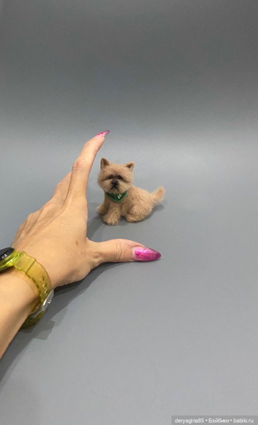 Пёсель Бобик — Валяные игрушки из шерсти: сухое валяние