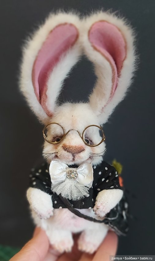 Белый кролик Знайка — Авторские мишки Тедди и друзья: фото (фото 5)