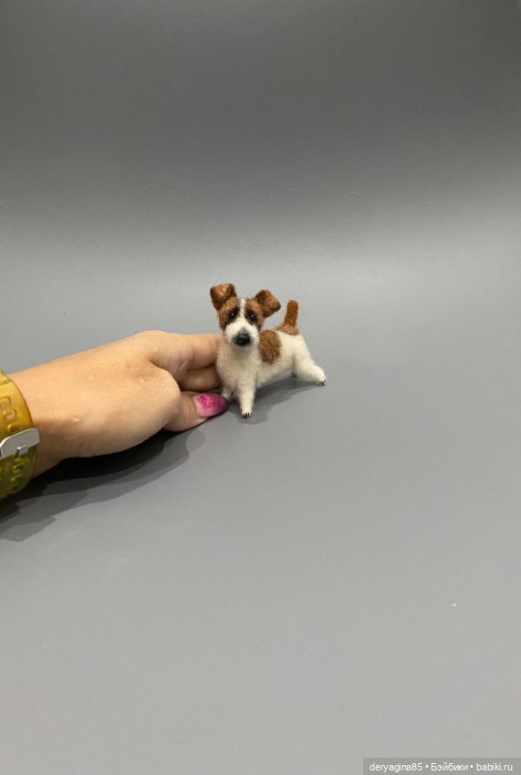 Джек Рассел терьер — Валяные игрушки из шерсти: сухое валяние (фото 4)