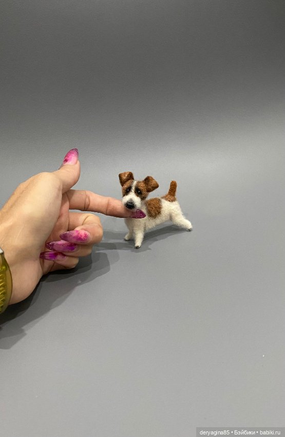 Джек Рассел терьер — Валяные игрушки из шерсти: сухое валяние (фото 2)