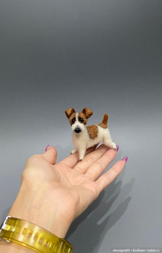 Джек Рассел терьер — Валяные игрушки из шерсти: сухое валяние (фото 10)