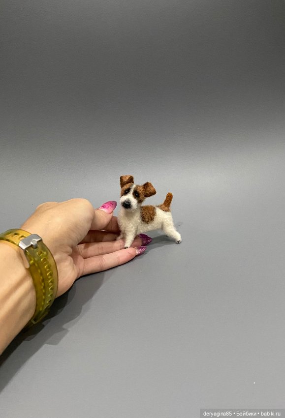 Джек Рассел терьер — Валяные игрушки из шерсти: сухое валяние (фото 3)