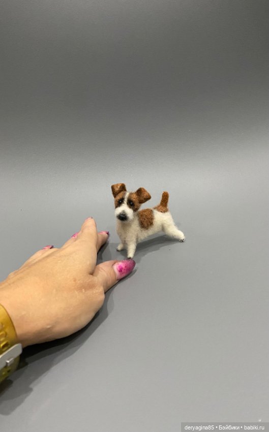 Джек Рассел терьер — Валяные игрушки из шерсти: сухое валяние (фото 5)