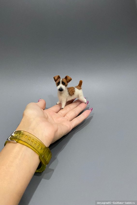 Джек Рассел терьер — Валяные игрушки из шерсти: сухое валяние (фото 8)