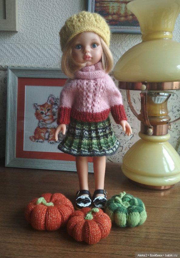 Как связать тыкву спицами