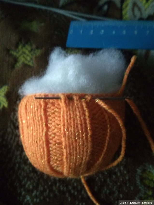 Как связать тыкву спицами (фото 7)