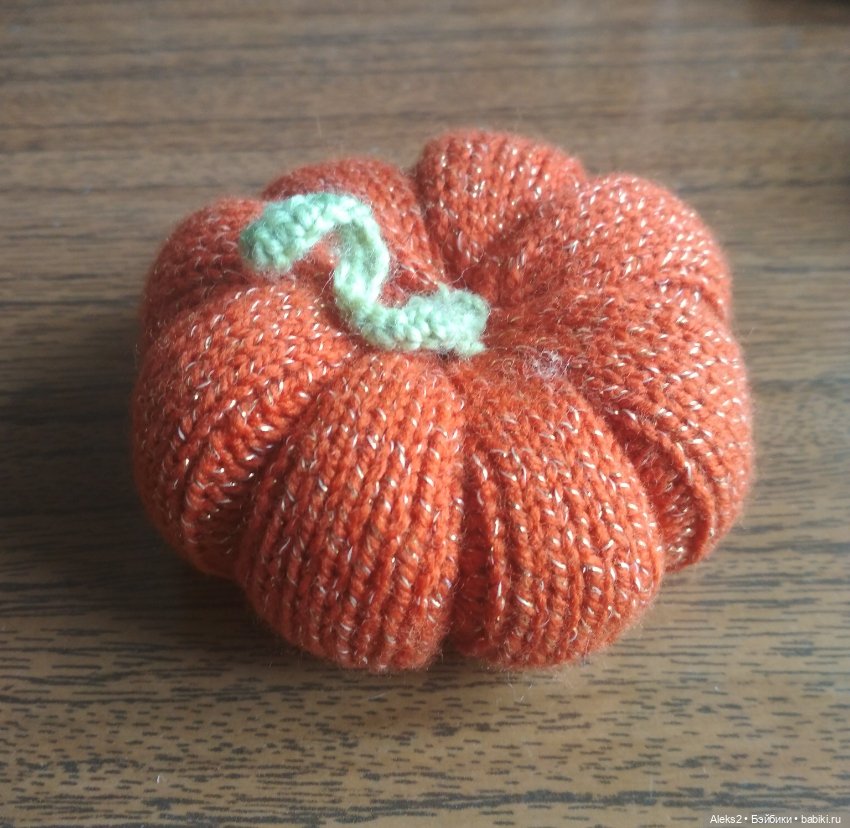 Как связать тыкву спицами