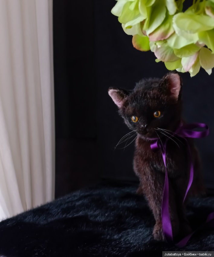 Бурманский котенок 🤎 — Игрушки в смешанной технике (мех и глина): Арт (фото 8)