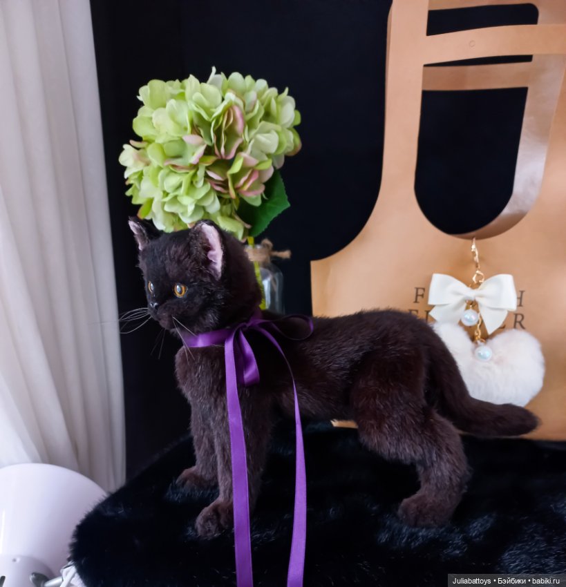 Бурманский котенок 🤎 — Игрушки в смешанной технике (мех и глина): Арт (фото 5)