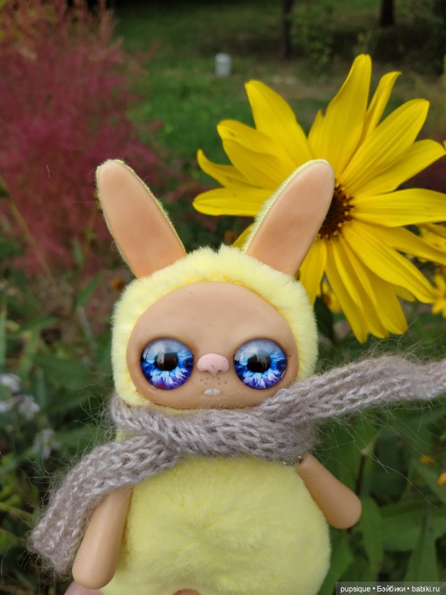 Зайка Лимончик на осенней прогулке (фото 8)