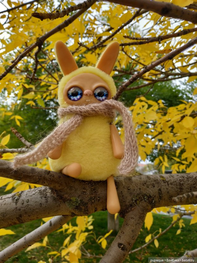 Зайка Лимончик на осенней прогулке (фото 2)