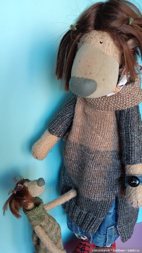 Мама и дочка ❤️❤️ удивительные Тедди-Миши от Zwergnase (фото 7)