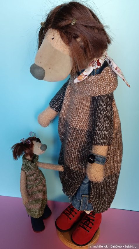 Мама и дочка ❤️❤️ удивительные Тедди-Миши от Zwergnase (фото 3)