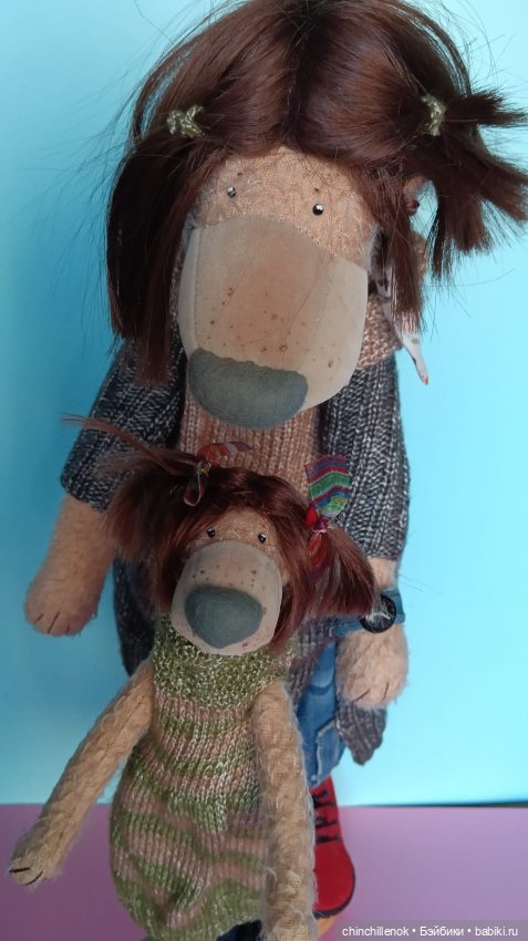 Мама и дочка ❤️❤️ удивительные Тедди-Миши от Zwergnase (фото 9)