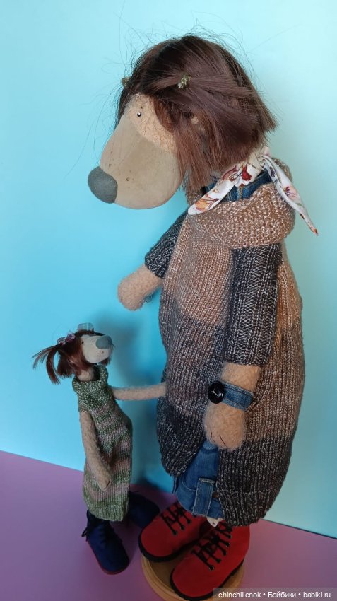 Мама и дочка ❤️❤️ удивительные Тедди-Миши от Zwergnase (фото 4)