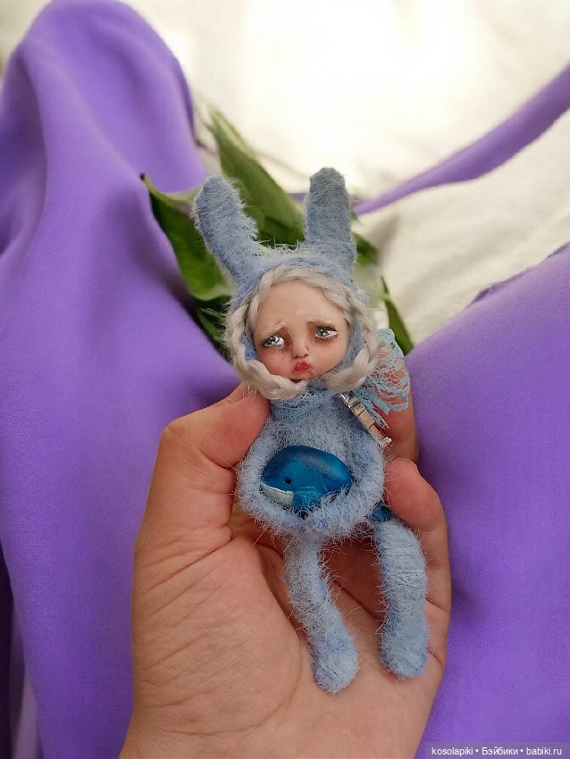 Грустная зайка Юся🐰 — Вязаные игрушки и амигуруми: крючком (фото 4)