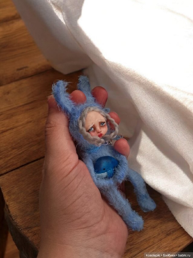 Грустная зайка Юся🐰 — Вязаные игрушки и амигуруми: крючком (фото 3)