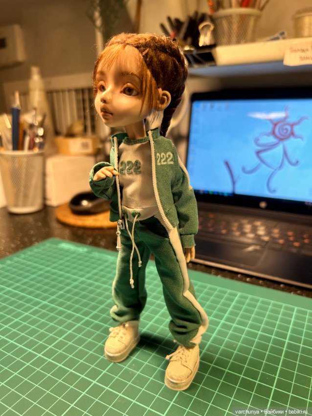 Игра в кальмара — Авторские шарнирные куклы своими руками: лепка (фото 8)