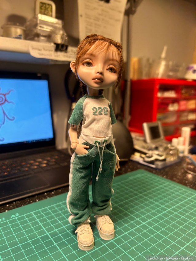 Игра в кальмара — Авторские шарнирные куклы своими руками: лепка (фото 6)