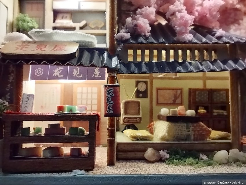 Румбокс с медвежатами, подсветкой, шкатулкой, деревянной подставкой "Цветущая Сакура" (фото 5)