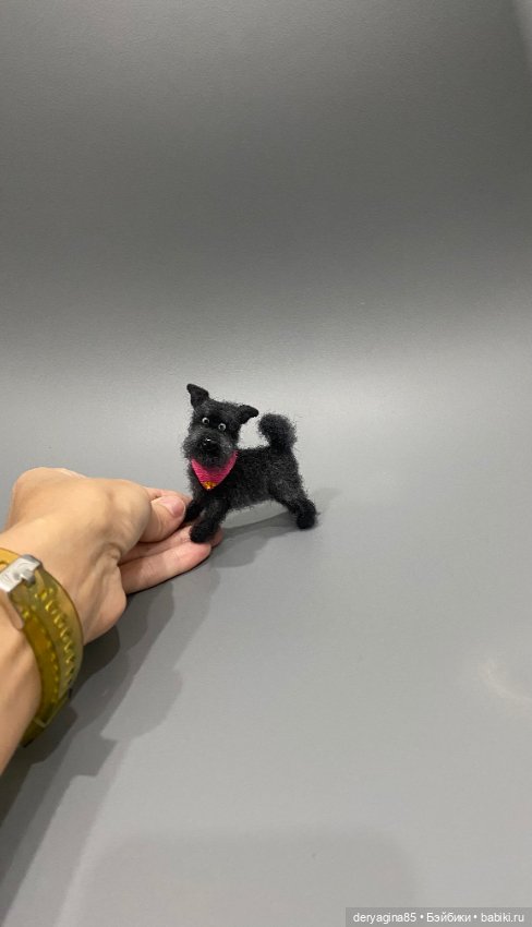 Мультяшный пёсель — Валяные игрушки из шерсти: сухое валяние (фото 2)