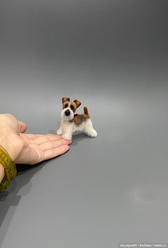 Фокс терьер — Валяные игрушки из шерсти: сухое валяние (фото 5)