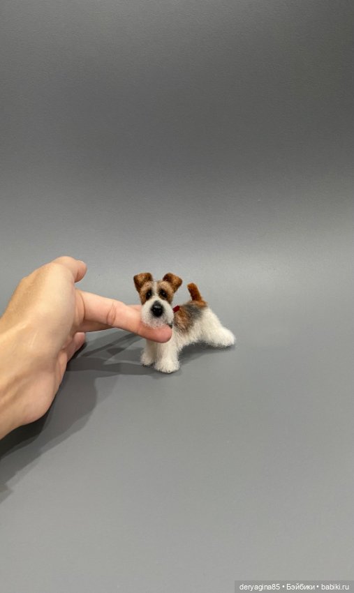 Фокс терьер — Валяные игрушки из шерсти: сухое валяние (фото 2)