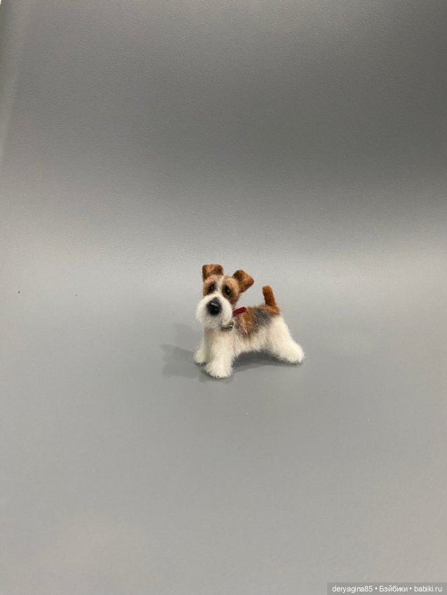 Фокс терьер — Валяные игрушки из шерсти: сухое валяние (фото 3)