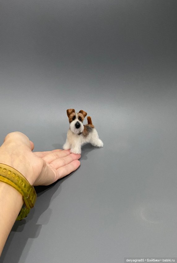 Фокс терьер — Валяные игрушки из шерсти: сухое валяние (фото 4)